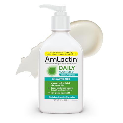 Amlactin Daily 5% Lactic Acid Body & Face Lotion for Dry Skin 7.9 oz