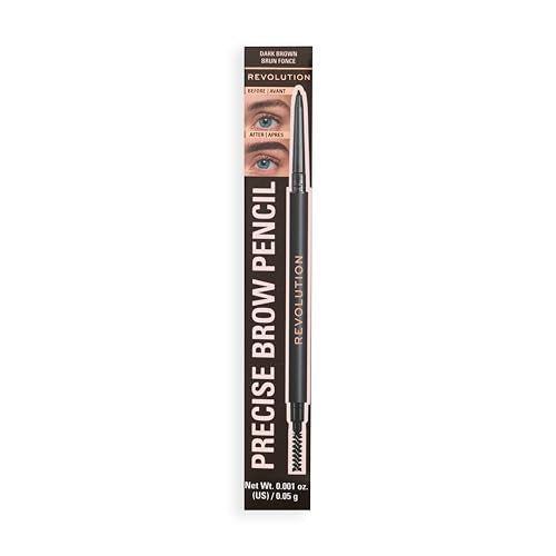 Revolution Precise Brow Pencil Dark Brown | Vegan Eyebrow Makeup Tool