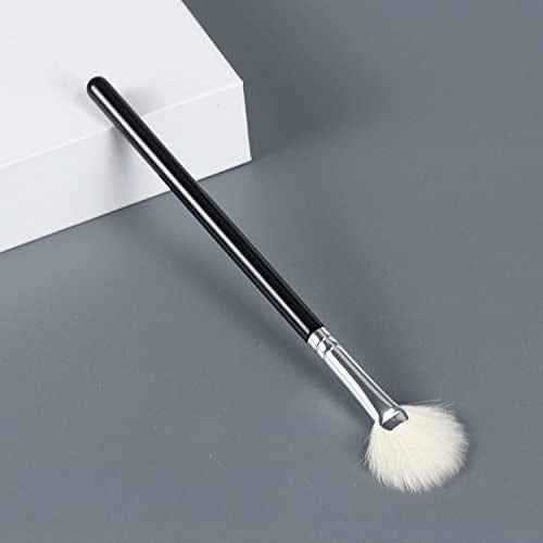 Highlighter Brush Fan Brush for Face Highlighting, Buffing and Blending With Powder Cream, Blusher Highlighter Applicator Makeup Tool