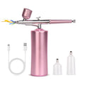 Cordless Airbrush Kit with Compressor 0.3mm Nozzle Pink