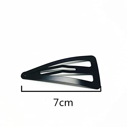 20 Pcs Triangle Shaped Metal Snap Hair Clips No Slip Barrettes Hair Accessories for Girls and Women (Black)