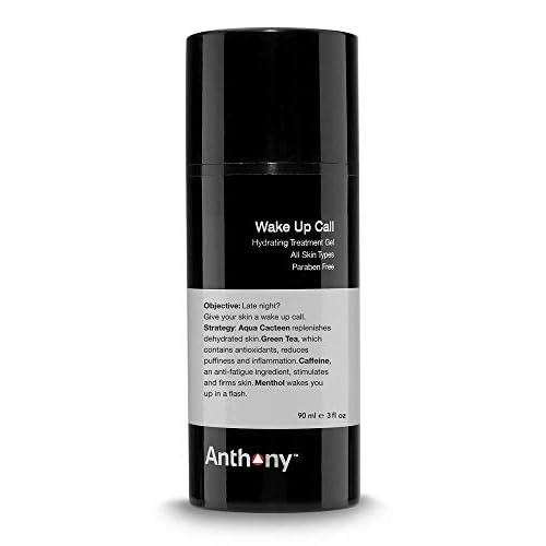 Anthony Wake Up Call, 3 Fl Oz, Face and Anti-Puffiness ? Tired Skin Refresher & Moisturizer with Caffeine, Menthol, Green Tea, and Shea Butter