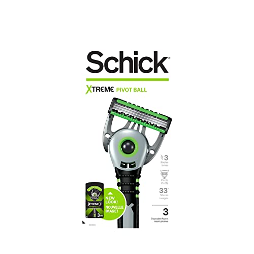 Schick Xtreme Pivot Ball Razor ? Disposable Razors Men, Pivot Razor, Schick Pivot Ball, 3 Count