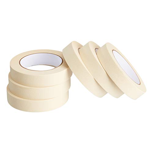 Amazon Basics Masking Tape, 0.94 Inch by 180 Feet, 6 Rolls, Beige