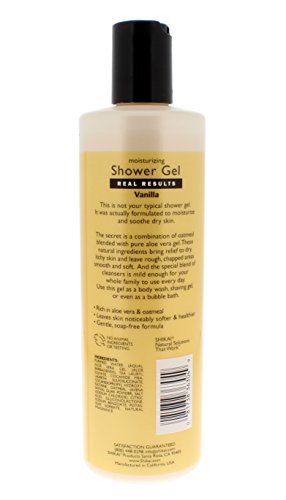 ShiKai Daily Moisturizing Shower Gel (Vanilla, 12oz, Pack of 3) | Gentle Formula | Aloe Vera & Oatmeal for Soft, Healthy Skin | Dry Skin Relief