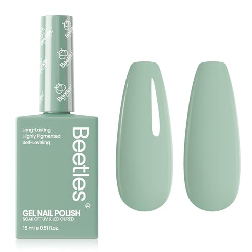 Beetles Sage Green Gel Polish - 15ml Soak Off UV LED