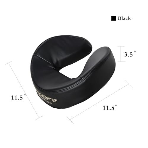 Master Massage Patented Ultra Plush Memory Foam Face Cushion Pillow Headrest, Black