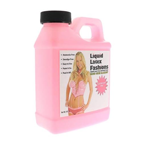 Fluorescent Pink 8 Oz - Liquid Latex Face and Body Paint, Black Light UV Reactive GLOW, Ammonia Free, Pink Panther, Cheshire Cat, Perfect for Halloween, Cosplays, Concerts!