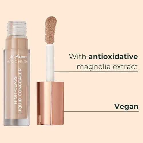 M. Asam MAGIC FINISH HIGHCLASS LIQUID CONCEALER Beige (0.13 fl oz) - 4-in-1 Concealer With Mimic-Lift complex & High Coverage For Dark Circles & Blemishes, Vegan Make Up With Illuminating Pigments