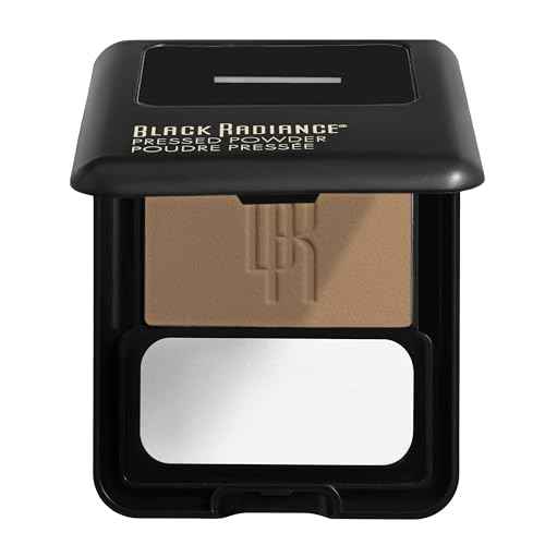 Black Radiance Pressed Powder, Pigment-Rich Matte Finish for Light Skin Tones, Oil-Absorbing Compact with Mirror & Sponge - French Toast