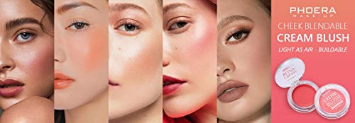 PHOERA Cream Blush – Buildable, Sweat-Resistant Cheek Color