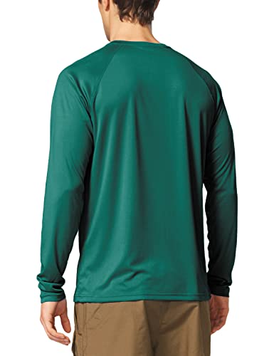 BALEAF Men's Sun Protection Shirts UV SPF T-Shirts UPF 50+ Long Sleeve Rash Guard Lightweight Hiking Summer Emerald Size S