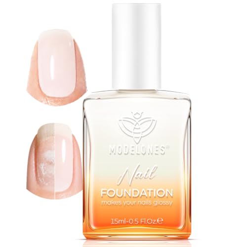 Modelones Nail Strengthener Polish – Milky White Repair for Damaged Nails