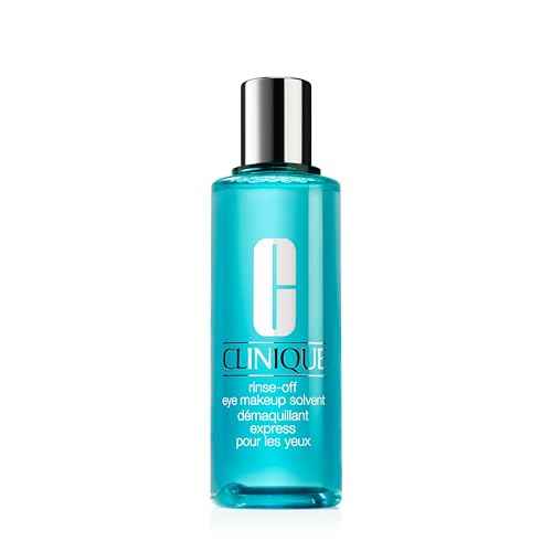 Clinique Rinse-Off Oil Free Eye Makeup Remover Solvent | Safe For Sensitive Skin, 4.2 Fl Oz
