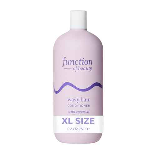 Function of Beauty Wavy Hair Conditioner, XL - Sulfate-Free Conditioner for Natural Wavy Texture - Lightweight, Anti-Frizz, Strengthening & Hydrating with Argan Oil - Hair Care Products