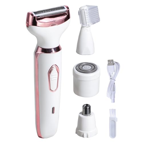Oneleaf Electric Body Hair Trimmer for Men & Women ? Waterproof, Cordless, Low Noise, Rechargeable ? 3 Replacement Blades ? Painless Shaving for Beard, Bikini, Chest, Legs & More