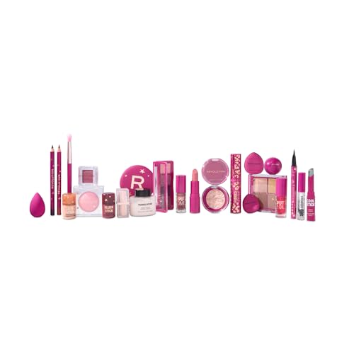 Revolution Beauty 2025 Advent Calendar - 24-Piece Vegan Makeup Gift Set for Lips, Eyes & Face