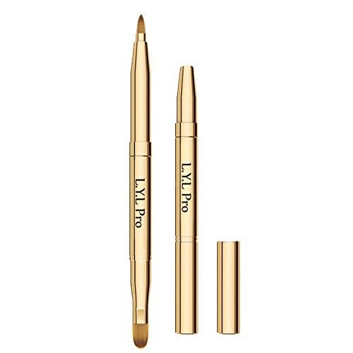 Gold Retractable Lip Brush | Double-Ended Makeup Brush