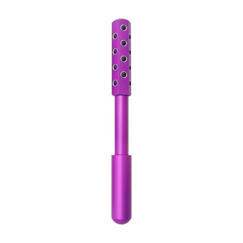 Facial Roller - Uplift Facial Massaging Beauty Roller, Face Massager Roller, Face Rollers for Women, Portable 7.6" Purple Beauty Roller for Face, Eye, Neck, Chin, Skin - 24-Stone