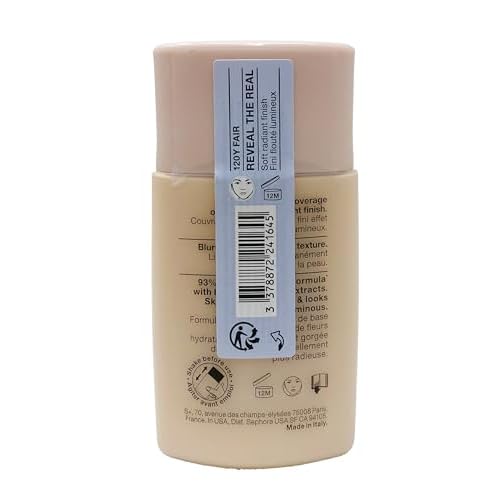 SEPHORA COLLECTION Reveal The Real 12HR Soft Radiant Skin Tint - 120 Y Fair (30 ml / 1.01 Fl Oz)