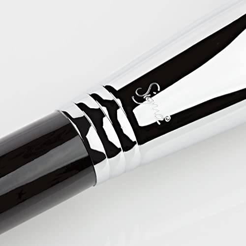 Sigma E65 - Small Angle Makeup Brush - Use for Winged Eyes or as Brow Brush - Precision Angled Brush for Gel or Powder Products - Create Precise Lines & Strokes - Chrome