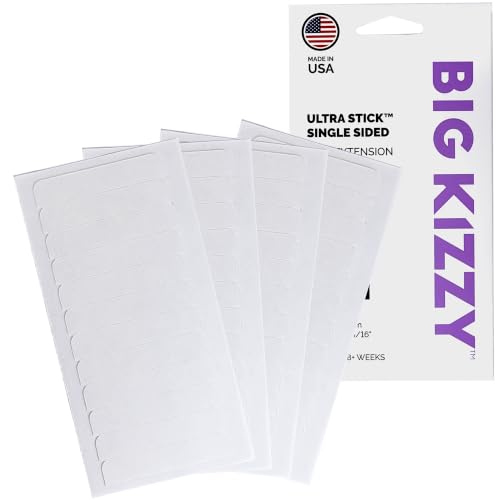 Big Kizzy Ultra Stick Tape for Hair Extensions - 48 Tabs, Strong Hold