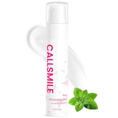 CALLSMILE Teeth Whitening Gel - Professional Strength Hydrogen Peroxide Formula, Tooth Stain Remover for White Teeth, Removes Tough Stains Coffee, Wine, Tea, Sensitive Teeth-Friendly, 2 oz Bottle