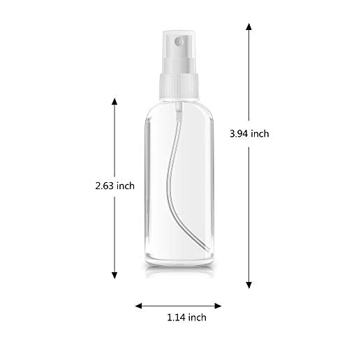 2 Pack 1oz Clear Mini Spray Bottles Fine Mist Refillable