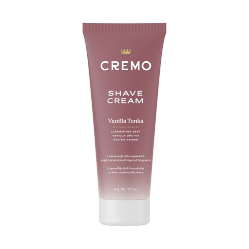 Cremo Women¡¯s Shaving Cream Sensitive Skin, Moisturizing, Vanilla Tonka, Ultra-Slick Shave Cream for Women, Fights Nicks, Cuts and Razor Burn, 6 Fl Oz