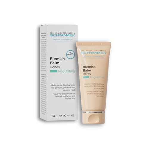 Schrammek Blemish Balm Honey (1.4 fl oz) - Covering Care for Irritated, Reddened & Impure Skin - BB Cream - Tinted Face Moisturizer - Skin Care - Dr