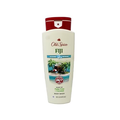 Old Spice Body Wash for Men, Fresher Fiji Scent, Fresher Collection, 16 Fluid Ounce (Pack of 4)