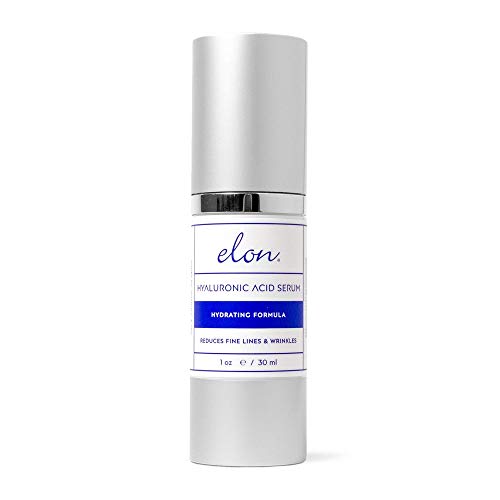 Elon Hyaluronic Acid Serum for Face & Neck - Revitalizing Daily Facial Serum Vitamin C and Hyaluronic Acid, E & Jojoba Oil - Promotes Deep Hydration & Collagen Production - Suitable for all Skin Types