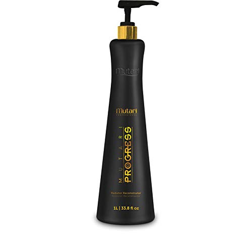 Mutari Progress Reductor Reconstructor 1L | Brazilian Keratin Treatment | Progressive Brush Hair Straightening | Smoothing System | Volume Reducer | 100% Straight | Frizzy Free