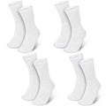Silicherry Soft Cotton Eczema Socks - White Seamless Moisture Socks (4 Pairs)