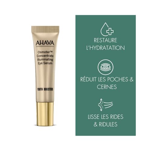 AHAVA Osmoter Concentrate Illuminating Eye Serum - Silky Serum to Boost Eyes¡¯ Youthfulness & Revitalization, Enhances Luminosity, Reduces Dark Circles, with Exclusive Osmoter X3 & Caffeine, 0.5 Fl.Oz