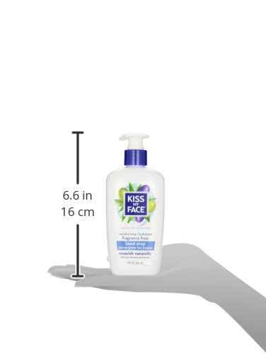 Kiss My Face Fragrance Free Liquid Hand Soap, Vegan and Cruelty Free Hand Wash Soap, 9 Fl Oz Bottle with Pump Dispenser, Fragrance Free, 6 Pack