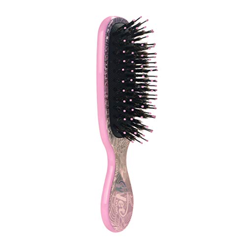 Wet Brush Mini Shine Enhancer?Detangler Detangling Knots SnagFree Shiny Smooth Hair Dry Detangling Spreads Dry Shampoo Black Color, Sea Shells, 1 Count