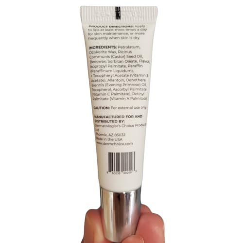 Dermatologist's Choice Lip Complex All-in-One Moisturizing Ointment for Dry, Aging Lips With Castor Oil, Vitamin E, and Evening Primrose Oil to Nourish and Protect Cracked Lips