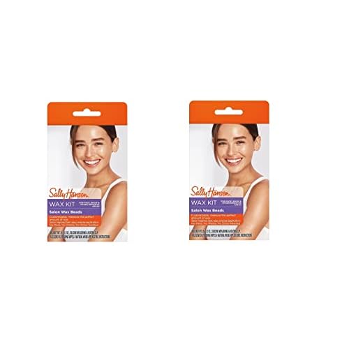 Sally Hansen Salon Wax Beads Kit for Face, Bikini & Other Sensitive Areas, Shelf Pack of 2