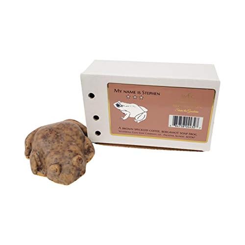WFG WATERFALL GLEN SOAP COMPANY, LLC, Stephen frog soap, bergamot with coffee scrub, vegan bath soap with shea butter
