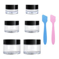 VEAIDE Travel Size Containers for Toiletries - 6 Pack Jars with Spatulas