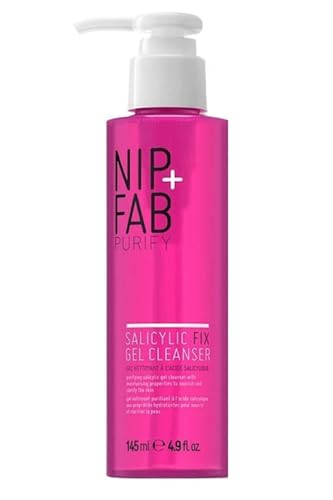 Nip + Fab Salicylic Fix Gel Face Cleanser with Niacinamide and Allantoin, Hydrating BHA Facial Cleansing Face Wash, Salicylic Cleaner, Antioxidants 4.9 Fl Oz