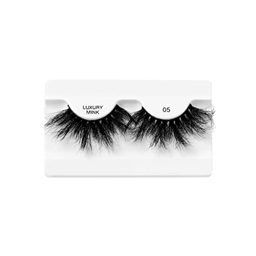 i-ENVY Luxury Mink Collection False Eyelashes 100% Real Mink Glamorous Eye Look Lashes Maximum Fluffiness 3D Multi-Curl Angle (1 Pack)