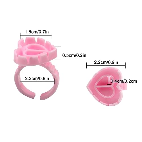 Glue Rings for Eyelash Extensions, 200PCS Disposable Rings for Lashes,Lash Glue Rings for Eyelash Extension Supplies, Blossom Lash Glue Holder Rings for Lash Supplies