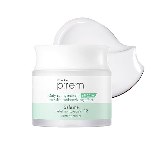 MAKE P:REM Safe Me Relief Moisture Cream - 12 Minimal Ingredients, 80ml
