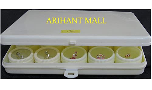 12-Piece Multicolored Crystal Bindi Box – Bridal Forehead Jewels