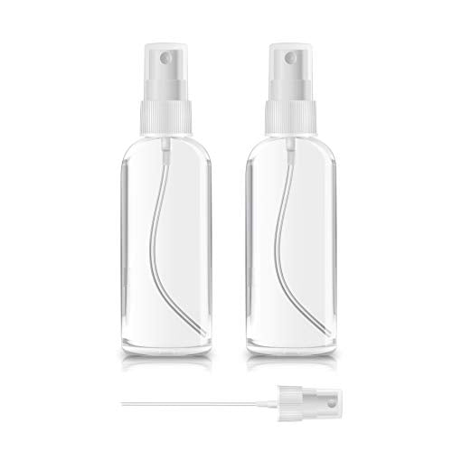 2 Pack 1oz Clear Mini Spray Bottles Fine Mist Refillable