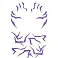 Purple Temporary Tattoos | 3-Sheet Waterproof Cosplay Set