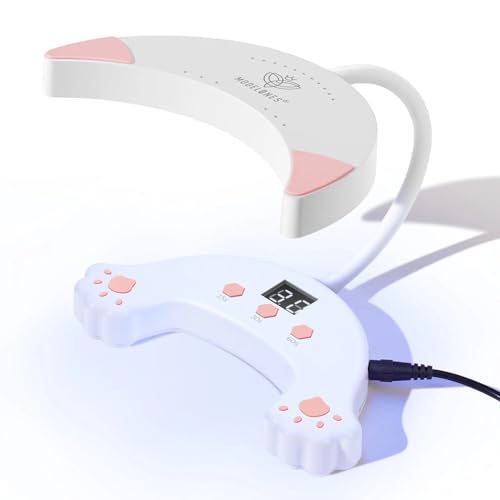 Modelones 48W UV LED Nail Lamp with Gooseneck & 3 Timers