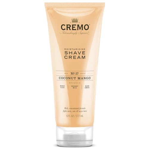 Cremo Coconut Mango and French Lavender Moisturizing Shave Creams, Astonishingly Superior Ultra-Slick Shaving Cream for Women Fights Nicks, Cuts and Razor Burn, 2 x 6 Fl Oz